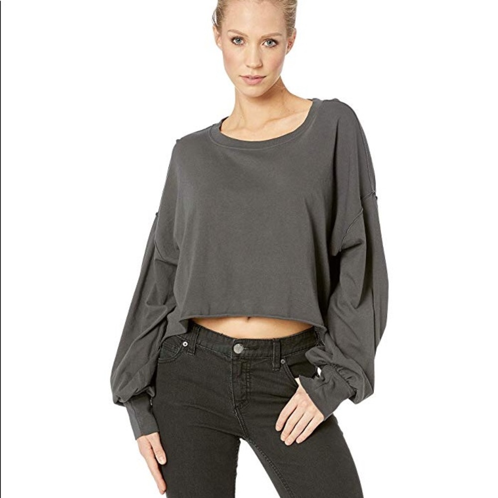 NWT Free People top charcoal grey